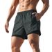 Men's Clothing Sports Shorts Quick Drying Outdoor Leisure Running Fitness Shorts With Inner Inch Double Layer Basketball Shorts_viptrois.com