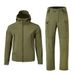 Men's Clothing Camouflage Soft Shell Fleece Jacket Suit Men's Winter Waterproof And Windproof Outdoor Sports Mountaineering Jacket_viptrois.com