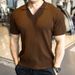 Men's Slim Fit Knit Polo Shirt - Breathable Short Sleeve Casual Top (M-XXXL, Solid Colors)_viptrois.com