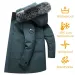 Herren Warm Weiße Enten Daunen Kapuzen Jacke Parkas Multi Taschen Mantel Männlich Winter Lange Männer Wind Dichte Daunen Jacke Mäntel_viptrois.com