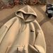 Men's Oversized Hooded Sweatshirt Lazy Style Fleece-Lined Pullover With Side Pockets, Black/White/Gray/Navy/Khaki/Burgundy_viptrois.com