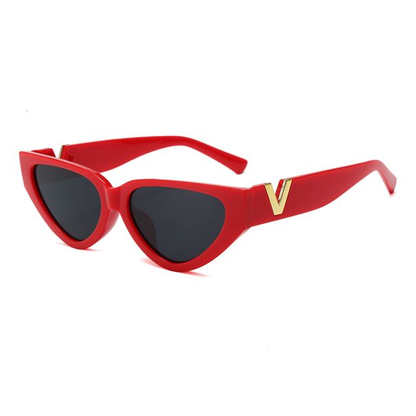 Vintage Cat Eye Sonnenbrille Frauen 2023 Mode Luxus V Marke Designer Sonnenbrille Weiblichen Brillen UV400 Gafas De Sol Mujer_viptrois.com