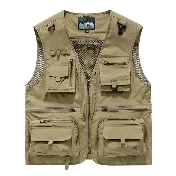 Men's Clothing Multi-Pocket Tactical Vest For Outdoor Activities, Photography, Fishing & Work - Lightweight, Breathable, Durable Nylon Blend_viptrois.com
