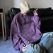 Loom Loom Ume Purple Suede Round Neck Sweatshirt Men Retro Trendy Loose Heavyweight European And American Long Sleeve T-Shirt_viptrois.com