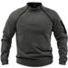 Loom European And American Stand Collar Sweatshirt Spring Loose Solid Color Outdoor Warm Breathable Tactical Men's Top In_viptrois.com