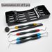Dental Composite Resin Filg Spatulas Tools with Disinfection Box Lm Art Set of 5 Pcs Cobre Handle_viptrois.com