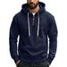 Cross-Border European And American Style Autumn Winter Heavyweight Hooded Thickened Casual Jacket Men's Loose Sweatshirt_viptrois.com
