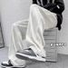 Men's Clothing Spring High Street Ins Trend White Casual Pants Niche Large Size Straight Loose Drape Trousers_viptrois.com