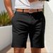 Men's Casual Sports Elastic Shorts Slim Fit Five Point Pants Business Tight Fitting Bottoms_viptrois.com