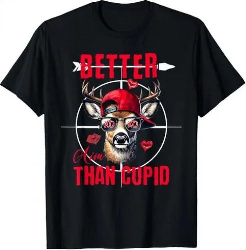 T-shirti Aim Better Than Cupid Hunting 2026 Valentine_s Day Gift_viptrois.com