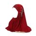 Adult or teenage girl three flower chain pleated hat Malay gauze scarf H357_viptrois.com