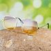 Double Beam Metal Square Frame Sunglasses – Gradient Ocean Lenses (Unisex High-End Fashion)_viptrois.com