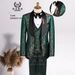 Men's Clothing Large Size Men's Jacquard Suit Wedding Dress Groom Suit Set Host Performance Clothes_viptrois.com