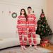 Christmas deer Snowflake tree stripes Christmas family dress printed homewear sleep_viptrois.com