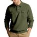 Spring And Autumn Heavyweight Men's Double Pocket Tough Casual Workwear Motorcycle Long Sleeved Lapel Sweatshirt Men_viptrois.com