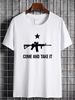 AR15 Rifle Gun Pro Guns 2nd Amendment NRA Come And Take It T Shirt Tee Gift New Versatile Designer Clothes Fashion Slightly Breathable Comfortable_viptrois.com