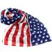 American Flag Pattern Stars And Stripes Extended Chiffon Shawl For Women Sailor Dance Silk Scarf_viptrois.com