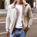 "Men's Faux Leather Jacket With Faux Fur Lining – Stylish Winter Coat For Urban Edge (Black/Slate Gray/White/Lake Blue, M-4XL)"_viptrois.com