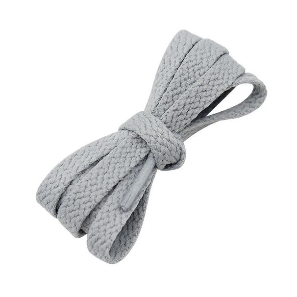 Shoelaces Wholesale Flat 0.8cm Coarse Pattern Thickened Mesh With Small White Shoes Solid Color Shoelaces_viptrois.com