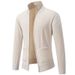 Men’s Vintage Knit Sweater Jacket – Retro Stand Collar Pullover With Fleece Lining (Sizes M-3XL)_viptrois.com
