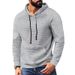 Cross-Border Foreign Trade American Style New European Size Casual Pullover Jacquard Men's Plaid Hooded Sweatshirt With_viptrois.com