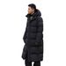 Men's Long Down Coat With Hood – Premium White Goose Feather Winter Jacket, Waterproof & Windproof (EU XXS-XXXL, Black/Navy/Army Green)_viptrois.com