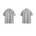 Men's Clothing Deconstructed Splicing Embroidery Short Sleeved Polo Shirt Men's Summer New Retro Loose Couple Versatile Casual T Shirt_viptrois.com