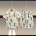 Mother & Kids Boys Summer Wear Bear Shirt Suit Casual Short Sleeved Two Piece Suit Trendy_viptrois.com