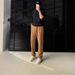 Men's Winter Knit Dress Pants – Soft Polyester Trousers With Light Stretch – Mid-Rise Straight Fit – 3 Elegant Colors (Ivory, Gray, Amber)_viptrois.com