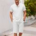 Men's Clothing Spring And Summer New Men's Casual Shirt Tops Shorts Sports Suit_viptrois.com