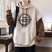 Streetwear Fake Two-Piece Hoodie – Oversized Drop Shoulder Design (Brown/Black/Apricot, Sizes M-5XL)_viptrois.com