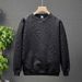 Autumn new trend men's fleece fabric street style fashion versatile hoodie trendy round neck_viptrois.com