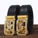 Men's Leather Belt With Rhinestones Inlaid With Zodiac Signs Automatic Buckle Fashionable Belt For Young People_viptrois.com