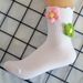 Socks Handmade Flower Socks For Women, Curled Wool Flower Socks, Autumn And Winter Warm Mid Tube Socks, Student Sports Socks_viptrois.com
