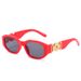 VOOTHOST Brand Designer Vintage Oval Sunglasses Men Women Classic Big Frame Fuchsia Sun Glasses eyewear With Leather Glasses Case F0120_viptrois.com