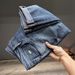 Plus Size Men's Spring/summer Fashion Jeans Men's American Retro Worn Slim Jeans Men's Thin Fat Pants_viptrois.com
