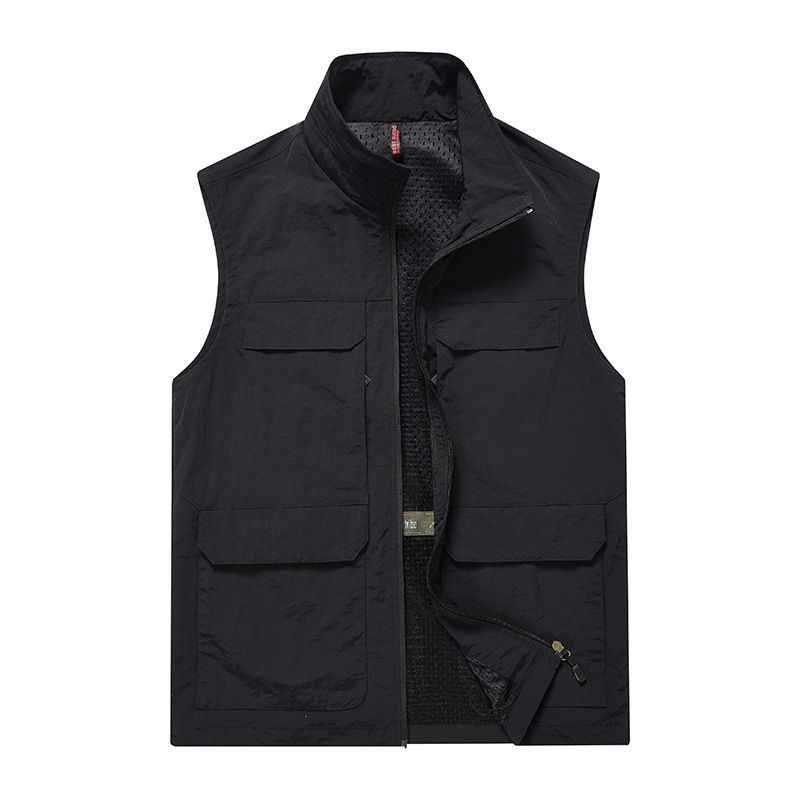 High-Visibility Safety Work Vest – Multi-Pocket Reflective Utility Vest With Custom Logo Printing_viptrois.com