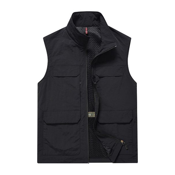 High-Visibility Safety Work Vest – Multi-Pocket Reflective Utility Vest With Custom Logo Printing_viptrois.com