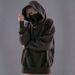 Autumn Style High Neck Hoodie Loose Top, Charging Hooded Jacket_viptrois.com