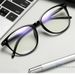 Fashion Reading Non-Prescription Rice Stud Style For Women And Men Round Frame Blue Light Blocking Computer Glasses_viptrois.com