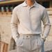 Men's Clothing Autumn And Winter Thick Warm Sweater Loose Casual Lapel Polo Shirt All Match Slim Pullover Bottoming Sweater_viptrois.com