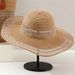 Women's Tote Bags Straw Woven Bag, Travel Tote Bag, Large Brim Hat, Face-showing Small Straw Hat, Sun Hat_viptrois.com