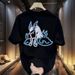 2025 New Cartoon Cotton Short-sleeved Versatile Creative Casual Printing T-shirt Men's Trendy Round Neck Top Ins_viptrois.com