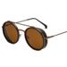 Round Frame Retro Style Trend Punk Sunglasses For Men And Women Retro Simple Round Metal Sunglasses Fashionable Prince_viptrois.com
