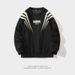 Trendy Spring And Autumn New Men's Hoodie Casual Versatile Youth Handsome Long Sleeve T-Shirt Round Neck Guard 85F_viptrois.com