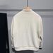 Men's Coat Simple Stand Collar Sweater Jacket Autumn And Winter New Texture Splicing Solid Color Trendy Brand Tops Men's Clothing_viptrois.com