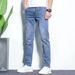 Men's Stretch Jeans 2024 Spring And Summer Trousers Men's Korean Version Fashion Slim-fitting Trousers Men's Mid-rise Casual Trousers_viptrois.com