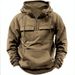 Men's Streetwear Hoodie With Multi-Pocket Design - Heavyweight Polyester Pullover (Oversized Fit, Drop Shoulder, Retro Colorways)_viptrois.com