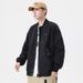 American Casual Workwear For Men, Loose Fit, Plus Size, Black, Japanese Style, Versatile Bomber Jac, New Baseball_viptrois.com
