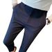 Men's Clothing Temperament Youth Popular New Style Casual Trousers Solid Color_viptrois.com